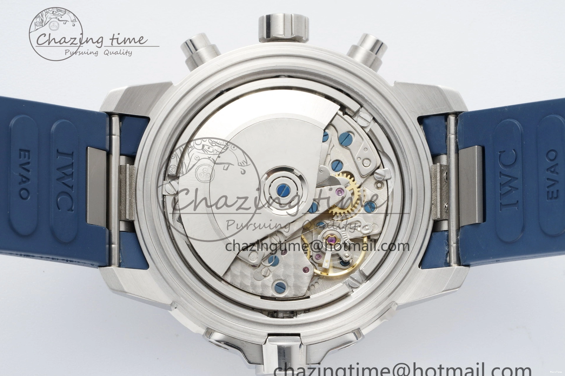 MIROTIME 0206 Attractive Aquatimer Chrono SS RSF 1:1 Best Edition Blue Dial on Blue Rubber Strap A 7056
